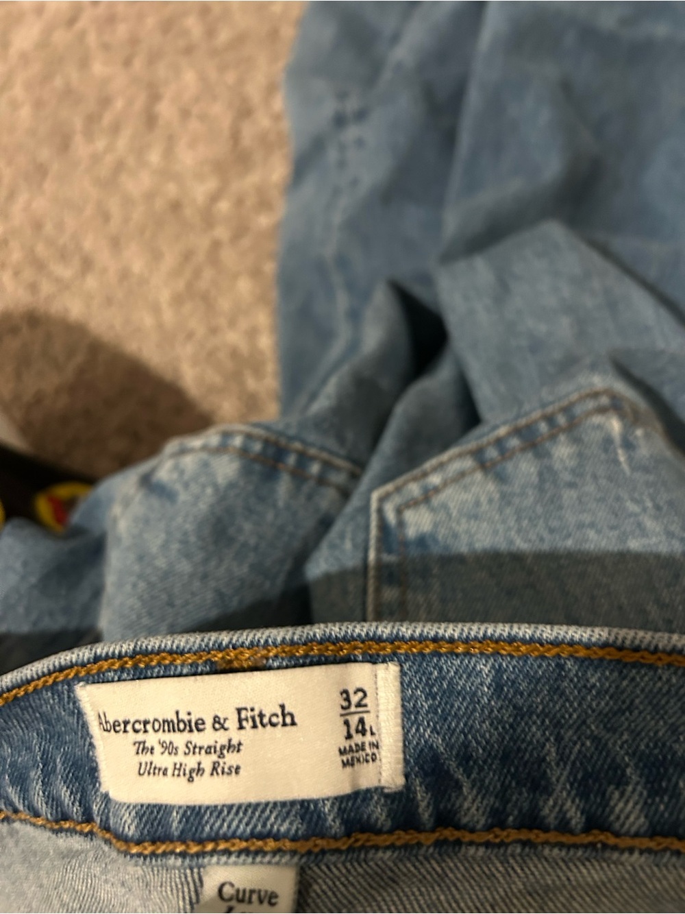 Abercrombie & Fitch Light Blue Ultra High Rise Jeans - Picture 4 of 5